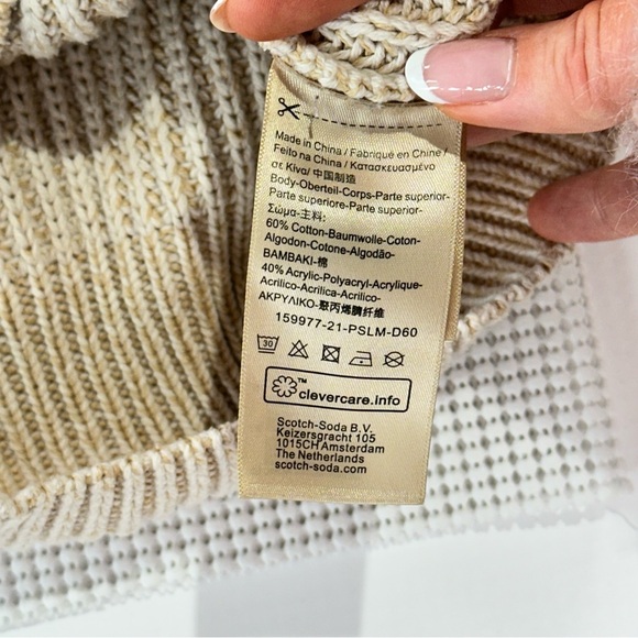 Scotch & Soda cardigan ribbed knit button front XS beige - Picture 4 of 11